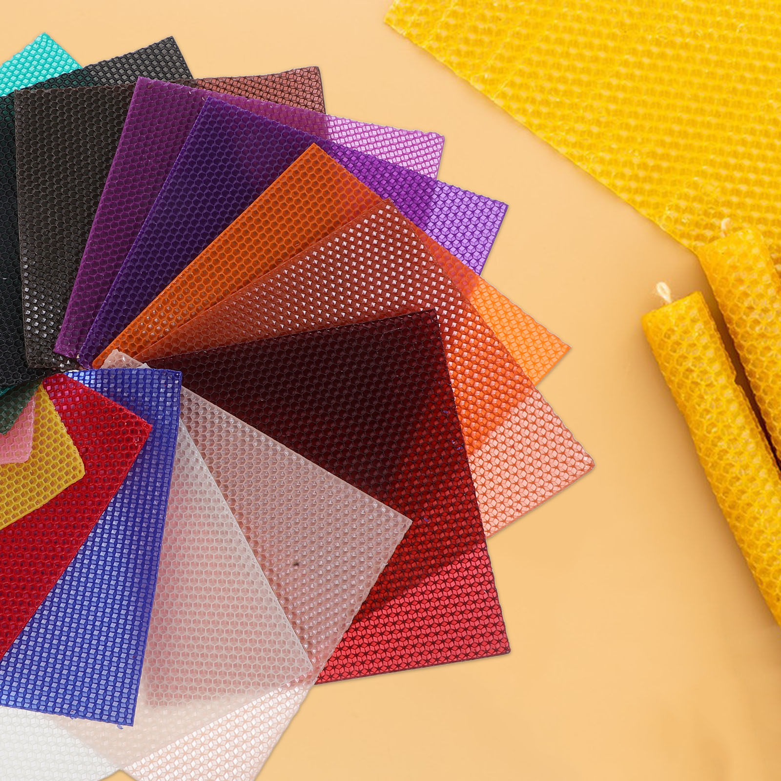 Beeswax Sheet Roll - 1Set Pre-Cut Beeswax Sheets for Rolled