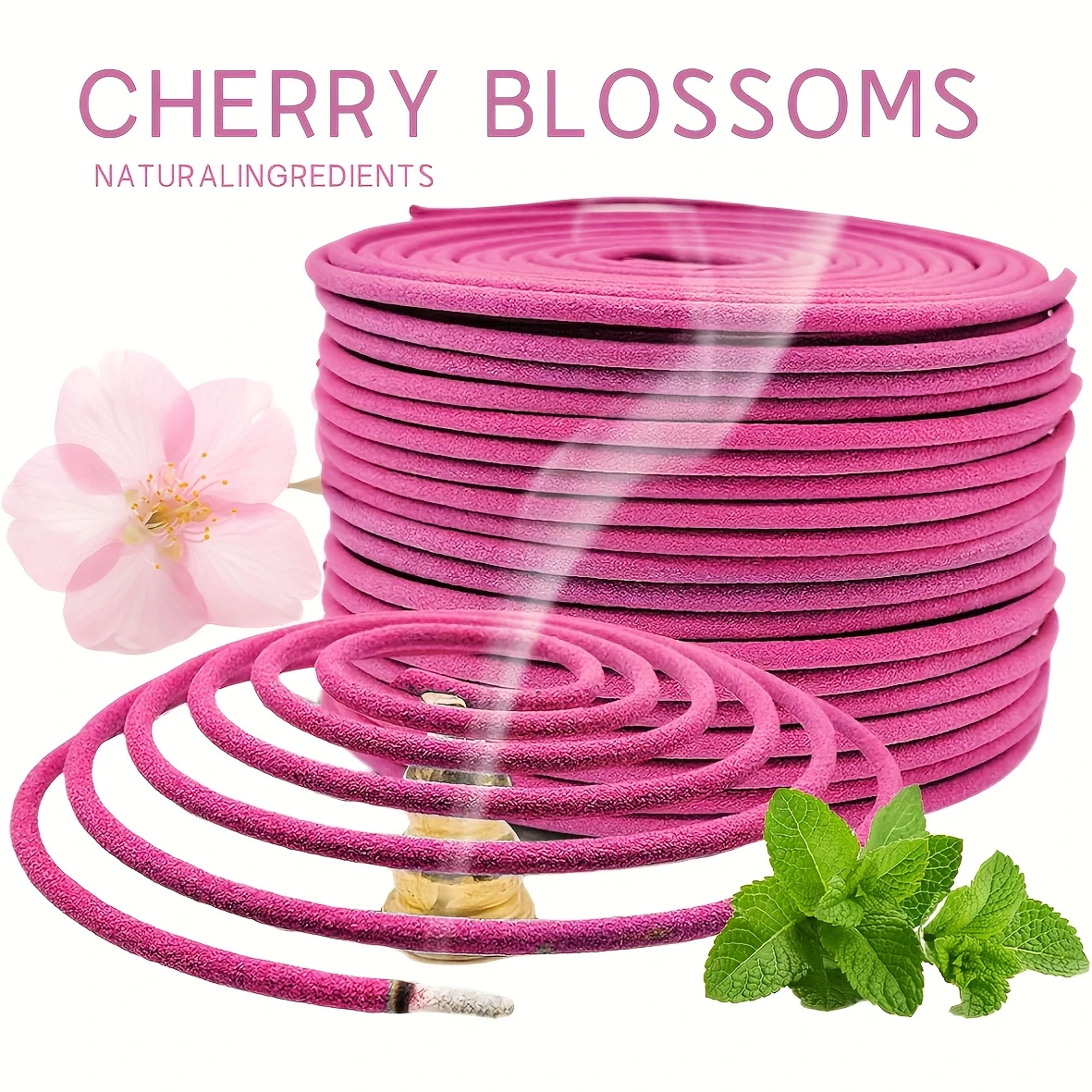 Candle Supplies In Bulk - 20/40/60/80Pcs Sakura Coil Incense, Sakura Aromatherapy