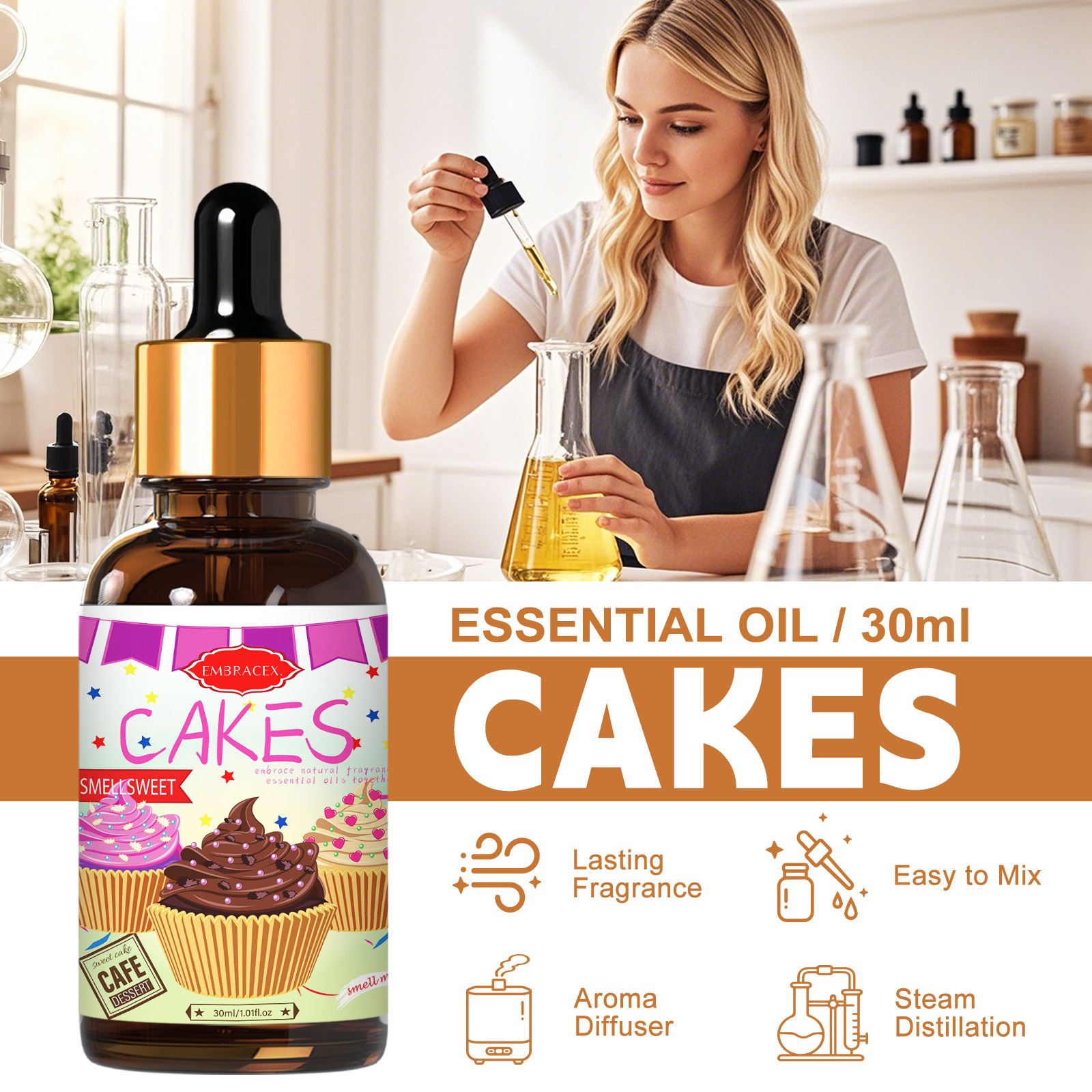 30ml Cakes Essential Oil Car S - Candle Making Supplies Fragrance Oils ulasan dan harga