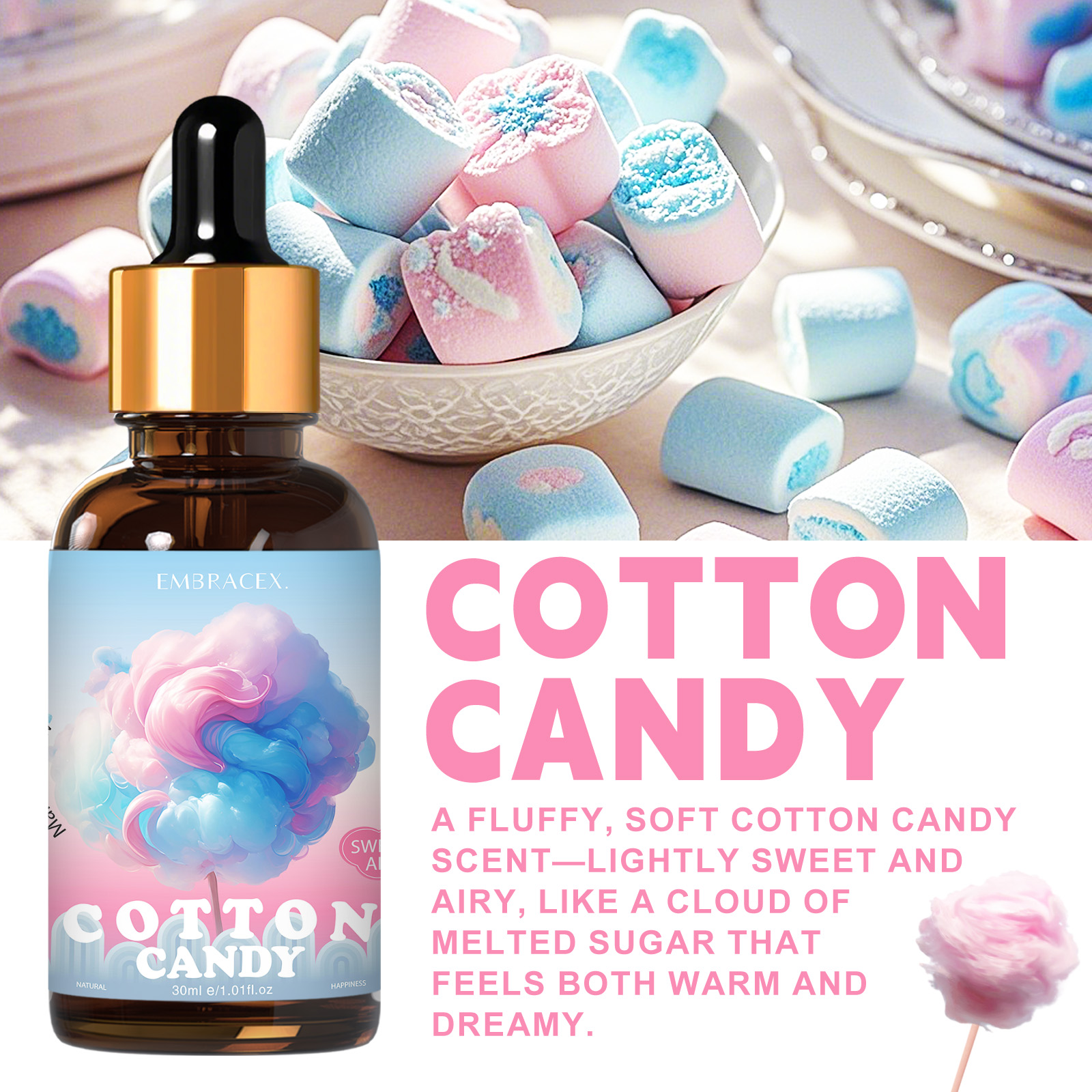 30ml Cotton Candy Essential Oi - Candle Making Supplies Fragrance Oils ulasan dan harga