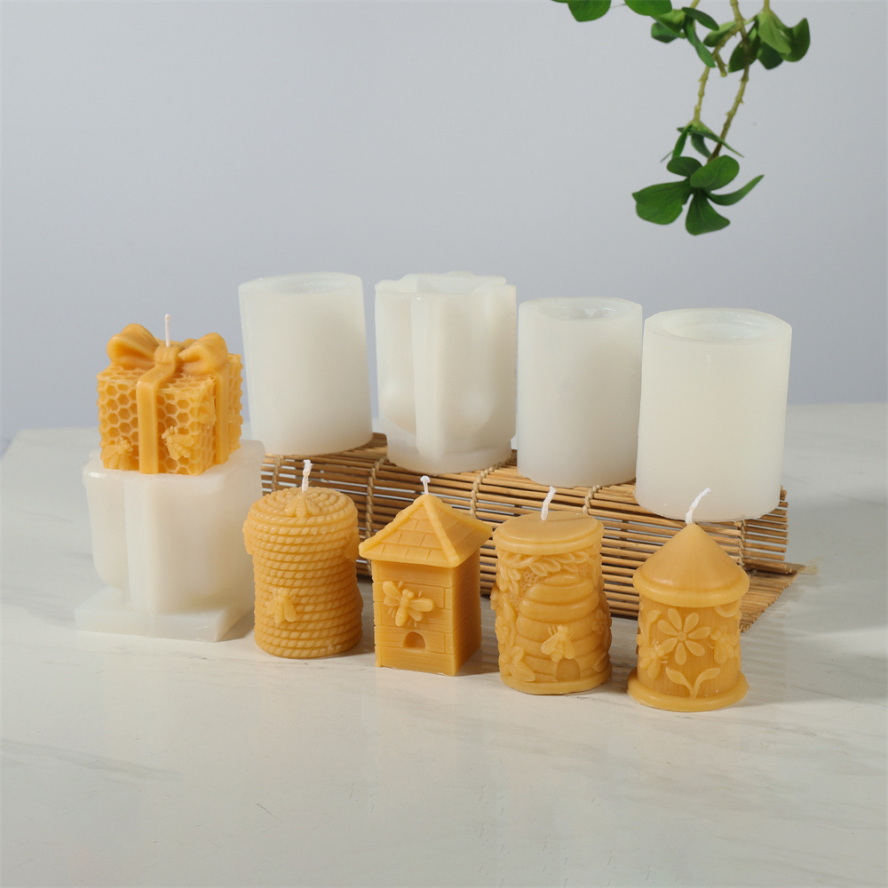 Honeycomb Bow Gift Box Silicon - Candle Supplies Beeswax ulasan dan harga