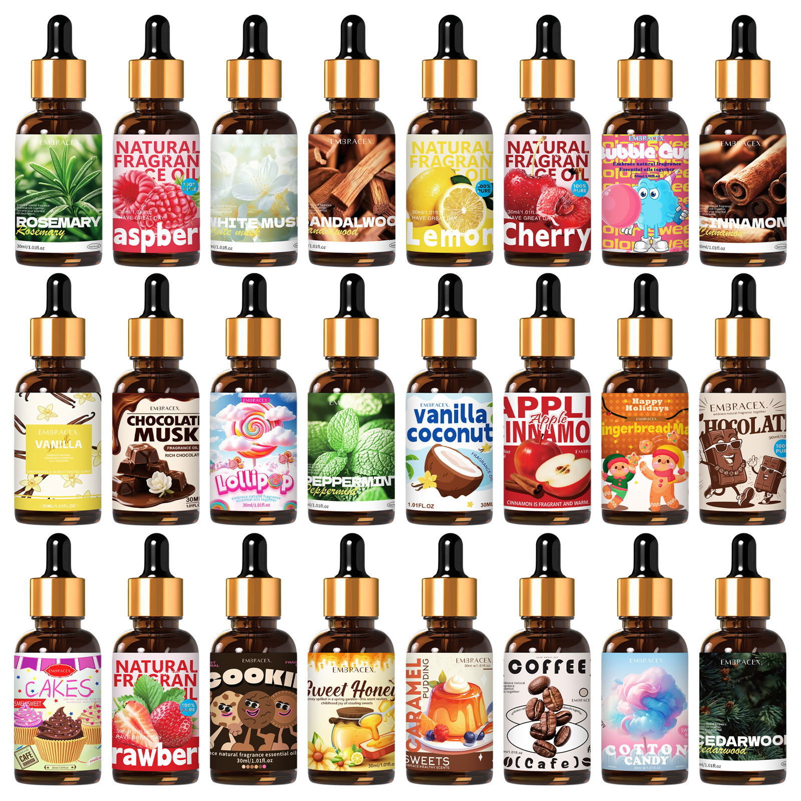 27 type 30ml Essential Oil Lon - Candle Making Supplies Fragrance Oils ulasan dan harga