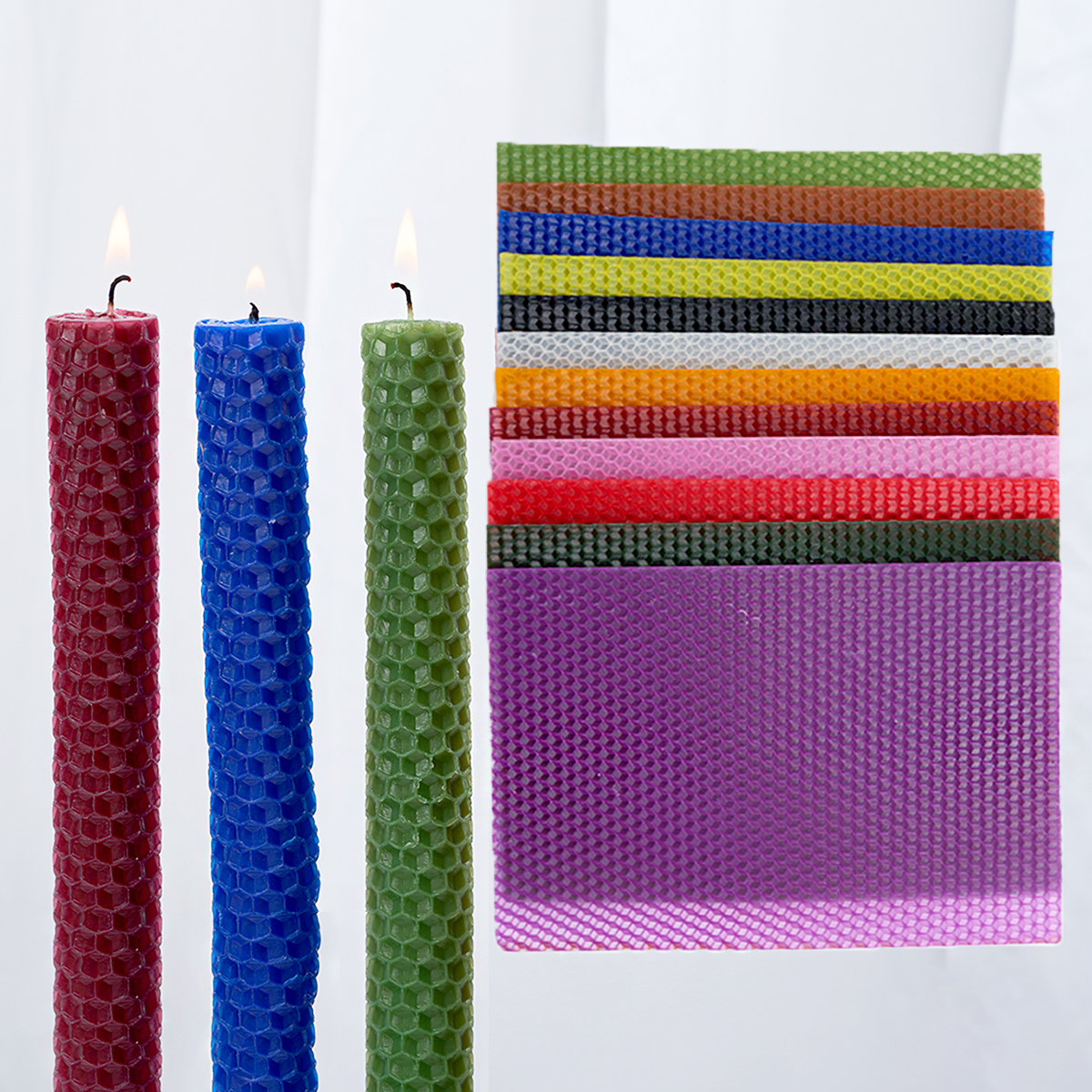15*20Cm 6Pcs 12Colors Colored  - Beeswax Sheet Roll ulasan dan harga