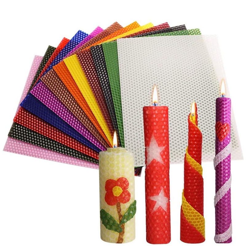 6Pcs 12Colors Colored Beeswax  - Beeswax Sheet Roll ulasan dan harga