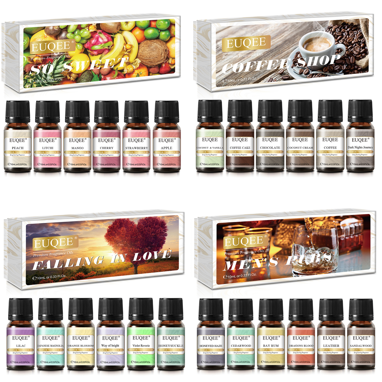 EUQEE 6pcs Fragrance Oils Set  - Candle Making Supplies Fragrance Oils ulasan dan harga