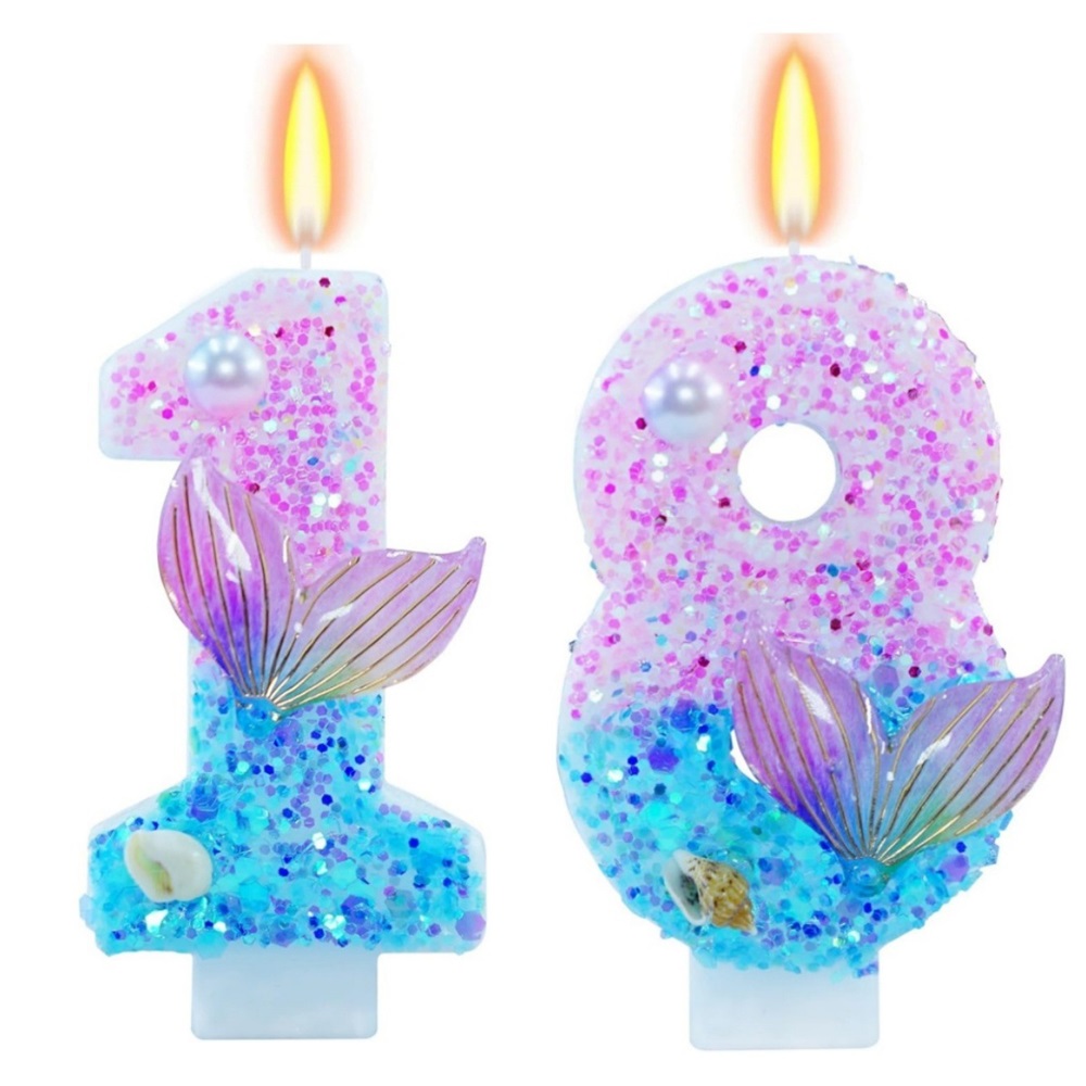 Mermaid Themed Birthday Candle - Candle Supplies Beeswax ulasan dan harga
