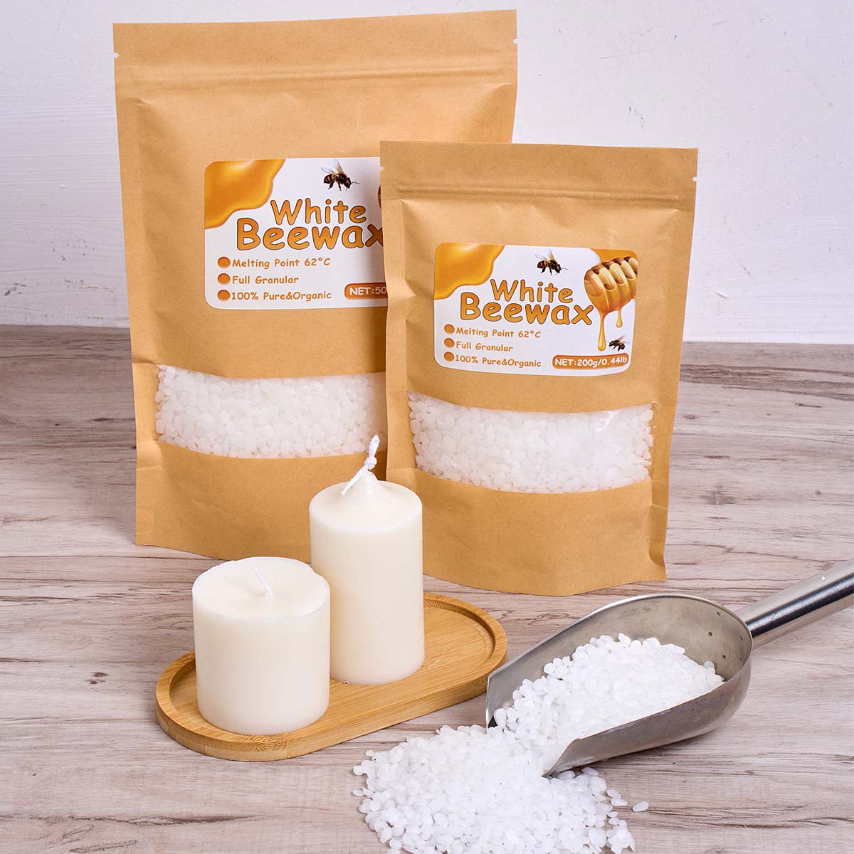 1000g White Beeswax DIY Candle - Candle Supplies Beeswax ulasan dan harga